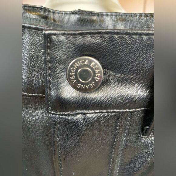 Veronica Berad Maera Extra High Rise Skinny Faux Leather Pants size 27 - Picture 11 of 13